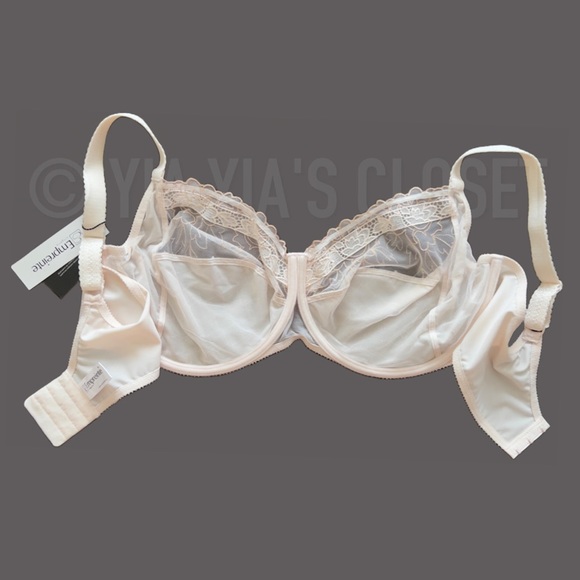 Empreinte 46D Lucy 07116 Full-Cup Unpadded Underwire French Lace Bra in Blush - Picture 5 of 16